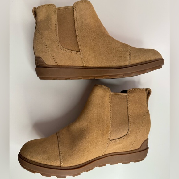 Sorel Evie II Chelsea Boot Waterproof Suede NL5020 Caribou Buff Women's Size 9.5 - Picture 16 of 16